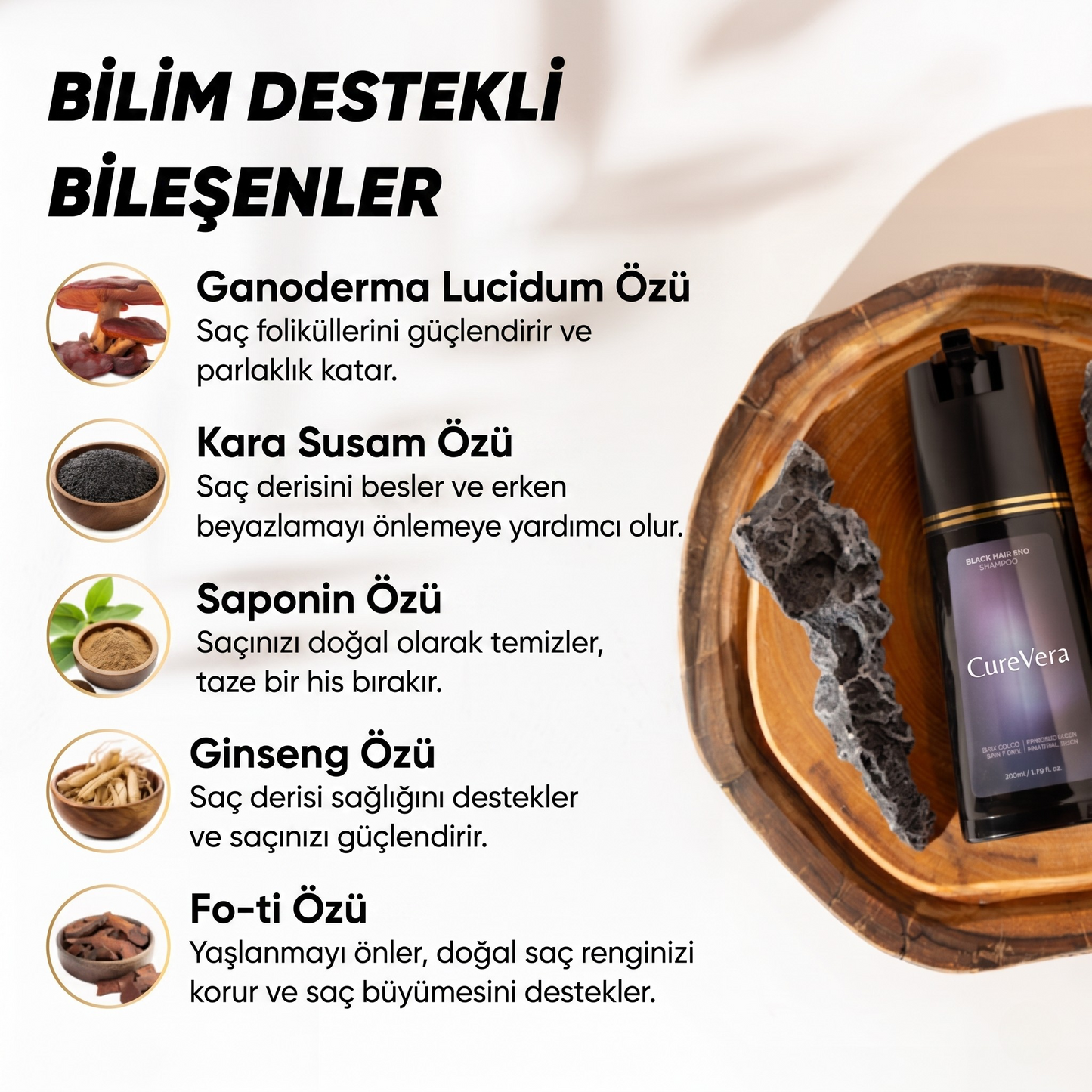 CureVera - Anında Saç Boyayan Şampuan